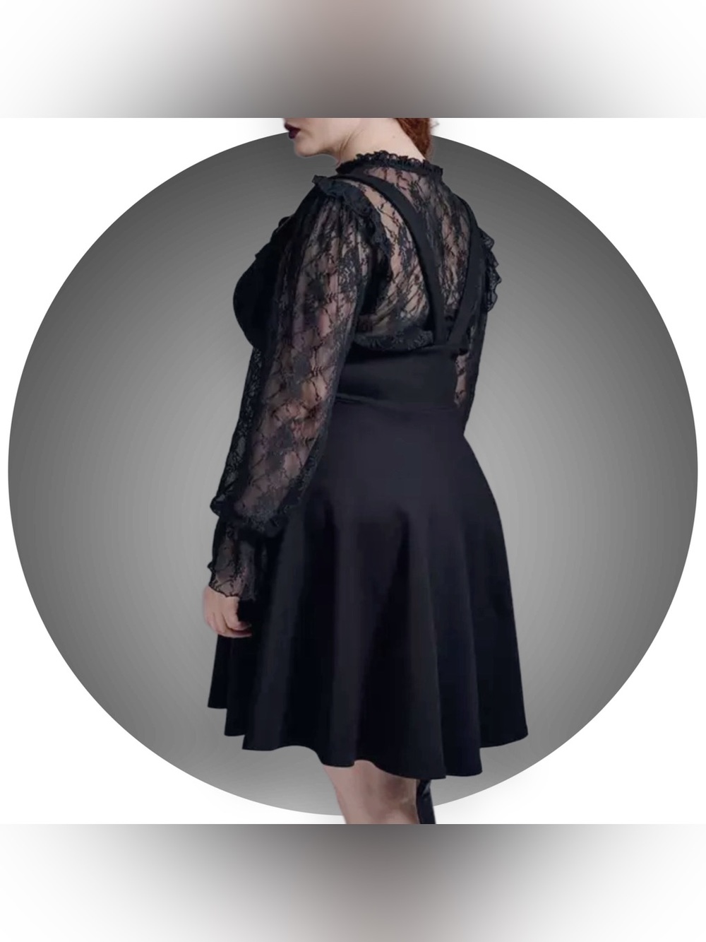 NWT TORRID NIGHTFALL FRONT-ZIP PINAFORE DRESS - Picture 4 of 7